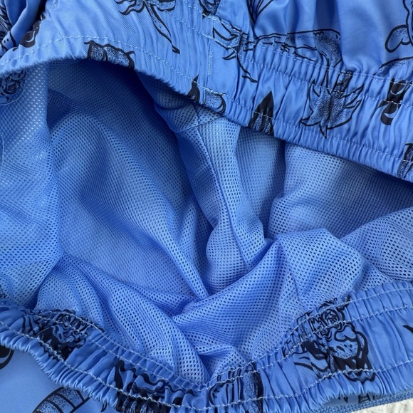 Nike Sportswear Men's Club Woven Track Shorts Nylon Shiny Blue Print Sz S Rare - Picture 6 of 10